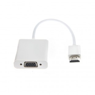 Alpexe Adaptateur HDMI vers VGA 1080P Convertisseur Compatible avec PC , TV Box , HDTV , Ultrabook , XBOX - Blanc