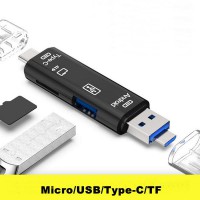 Alpexe Lecteur de Carte USB, Type C Carte SD/Micro SD USB 3.0 Adaptateur OTG pour SDHC, SD, TF, SDHC, SDXC, MMC, RS-MMC, Micro S