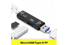 Alpexe Lecteur de Carte USB, Type C Carte SD/Micro SD USB 3.0 Adaptateur OTG pour SDHC, SD, TF, SDHC, SDXC, MMC, RS-MMC, Micro S