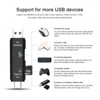 Alpexe 5 en 1 Micro SD lecteur de carte adaptateur Type C carte mémoire USB 3.0 SD/TF OTG