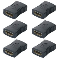 Alpexe Lot de 6 Coupleur HDMI, Adaptateur HDMI Femelle vers Femelle, Connecteur