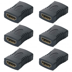 Alpexe Lot de 6 Coupleur HDMI, Adaptateur HDMI Femelle vers Femelle, Connecteur
