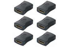 Alpexe Lot de 6 Coupleur HDMI, Adaptateur HDMI Femelle vers Femelle, Connecteur
