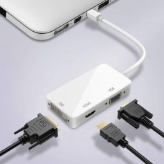 Alpexe Adaptateur Mini DisplayPort vers HDMI DVI VGA,Microsoft Surface Pro 6 5 4 3,Thunderbolt Convertisseur pour Mac à Moniteu