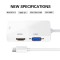 Alpexe 3 en 1 Thunderbolt Mini DisplayPort vers HDMI/DVI/VGA, Adaptateur pour Apple MacBook Microsoft 