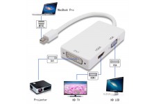 Alpexe 3 en 1 port Thunderbolt Mini Displayport vers HDMI DVI VGA pour Apple Mac Microsoft Surface Pro