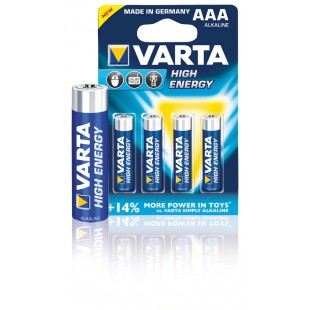 Lot de 10 : PILES LR03 HIGH ENERGY VARTA