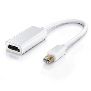 Alpexe Adaptateur Full HD mini Displayport vers HDMI/câble (1080p) Compatible avec tous les produits Apple/cartes graphiques de 