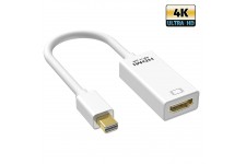 Alpexe Adaptateur Mini DisplayPort HDMI 4K Câble Mini DP/Thunderbolt vers HDMI Support Résolution 4Kx2K HDTV pour MacBook Air/Pr