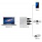 Alpexe USB 3.1 Adaptateur multi-ports Type-C 3-en-1 USB-C Vers HDMI + USB3.0 + USB-C Port Câble pour Apple Macbook | Chromebook 