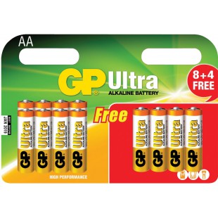 GP alkaline AA 8+4 value pack