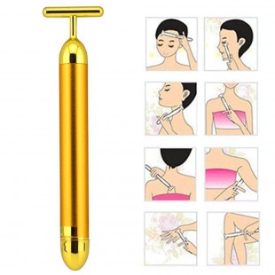 Alpexe 24 K Golden Beauty Bar du visage Pulse Massager électrique Micro vibrations 