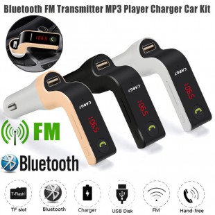 Alpexe G7 Bluetooth Car Kit mains libres Transmetteur radio FM Lecteur MP3 USB Chargeur & aux