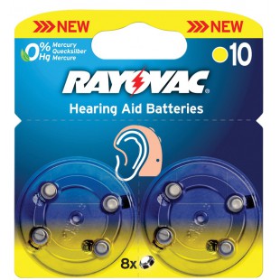 Rayovac piles pour aides auditives 1.4 V 90 mAh 8 pcs