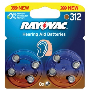 Rayovac piles pour aides auditives 1.4 V 160 mAh 8 pcs