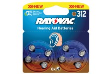 Rayovac piles pour aides auditives 1.4 V 160 mAh 8 pcs
