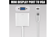 Alpexe Adaptateur Mini Display Port VGA - Convertisseur de câble pour Apple MacBook Air/Pro/iMac/Mac/Surface Pro/Lenovo 