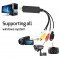 Alpexe Enregistreur Convertisseur de Vidéo/Audio - Carte de Capture Vidéo USB 2.0 - Câble de Transfert S-Vidéo/RGB à USB - Compa