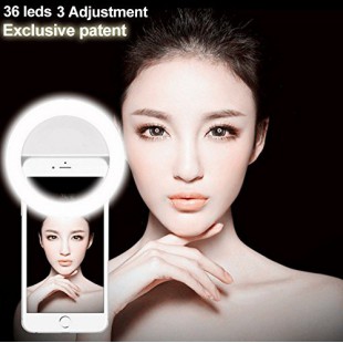 Alpexe 36 LED 3-Niveau Luminosité Anneau Selfie éclairage de Nuit ou L'obscurité Selfie