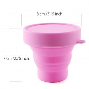 Alpexe Boite de rangement stérilisateur pliable pour cup menstruelle (Rose)
