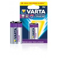 PILE LITHIUM 9V POUR DETECTEUR DE FUMEE VARTA