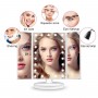 Alpexe Miroir de Maquillage Triple, Lumineux à LED de Magnification 1X / 2X / 3X NOIR