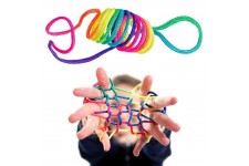 Alpexe Corde à Doigts Rainbow Puzzle Toy Rope Jeu Doigt Ficelle Multicolore 