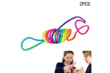 Lot de 2 : Alpexe Corde à Doigts Rainbow Toy (Paquet de 2)