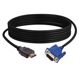 Alpexe Câble HDMI 1.8 M HDMI vers VGA 1080 P HD avec câble adaptateur 