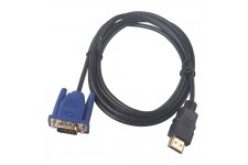 Alpexe Câble HDMI vers VGA Converter 1.8 m HDMI mâle vers VGA mâle D-Sub 15 broches M/M 