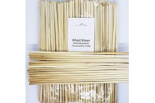 Alpexe 50 pièces paille de blé 100% pailles biodégradables respectueux de l'environnement Taille 19cm x 6mm Portable pailles à b