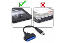 Alpexe USB 3.0 pour Adaptateur de Disque Dur SATA III 2.5", UASP SATA I II III pour HDD et SSD de 2.5 pouces