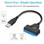 Alpexe USB 3.0 pour Adaptateur de Disque Dur SATA III 2.5", UASP SATA I II III pour HDD et SSD de 2.5 pouces