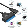 Alpexe USB 3.0 vers SATA Convertisseur USB vers SATA III Adaptateur USB 3.0 vers SATA III Cable pour 2.5" SSD/HDD (Petit)