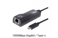 Alpexe Adaptateur USB C vers Gigabit Ethernet à 1000 Mbps Type C vers RJ45 Compatible avec Macbook Pro 2018/2017, Google ChromeB