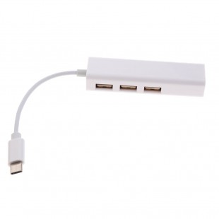 Alpexe Hub 3 Ports USB avec Adaptateur Réseau Gigabit Ethernet RJ45, 1000Mbps, Adaptateur USB C