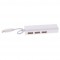 Alpexe Adaptateur USB Type-C vers hub 3 ports USB avec Ethernet - Blanc