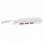 Alpexe Multi USB C Hub 3 Ports USB 2.0 avec Port Internet Ethernet JR45 pour Smartphone Macbook