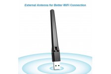 Alpexe Adaptateur WiFi Externe USB 2.0 de 300 Mbits/s avec antenne Mini Carte réseau LAN sans Fil 
