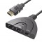 Alpexe Commutateur HD 3 x 1 Commutateur HDMI 3 Ports 1080P HDMI Hub Compatible avec HDTV PC Projector PS3 PS4 Xbox STB