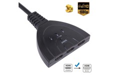 Alpexe Commutateur HDMI Automatiques 4k, 3 Entrées 1 Sortie HDMI Switch pour HDTV Lecteurs DVD Blu ray PS4 Xbox Apple Fire Roku 