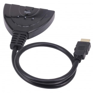 Alpexe Switch Commutateur HDMI 3x1 en UHD 4K 30Hz HDMI 1.4 3D – 3 entrées 1 Sortie - 4Kx2K Ultra HD 