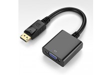 Alpexe DisplayPort vers VGA, Adaptateur 1080P pour PC, PC Portable, Displays, Ecran, Projecteur 