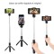 Alpexe Perche Selfie, Selfie Stick Bluetooth Trépied Télescopique 3 en 1 Extensible 360° pour Iphone X 8 7 Samsung Sony Huawei