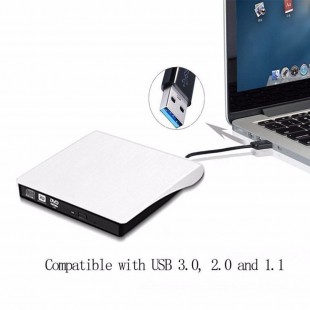 Alpexe Lecteur DVD Externe USB 3.0 Graveur Externe Portable Lecteur Graveur CD DVD RW/ROM pour Windows 10/7/8/XP Mac 