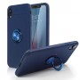 Alpexe Coque pour iPhone 11 Pro/XS/S , Rotatif à 360 degrés pour Support de Bague de Doigt Bleu