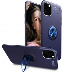 Alpexe Coque avec Bague iPhone 11 Pro Max/ XS Max , Housse Protection Case avec 360° Couleur Bleu