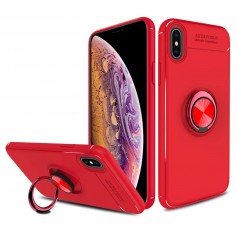 Alpexe Coque avec Bague iPhone 11 Pro/XS/S , Housse Protection Case avec 360° Couleur Rouge