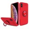 Alpexe Coque avec Bague iPhone 11 Pro Max/ XS Max , Housse Protection Case avec 360° Couleur Rouge