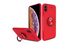 Alpexe Coque avec Bague iPhone 11 Pro Max/ XS Max , Housse Protection Case avec 360° Couleur Rouge